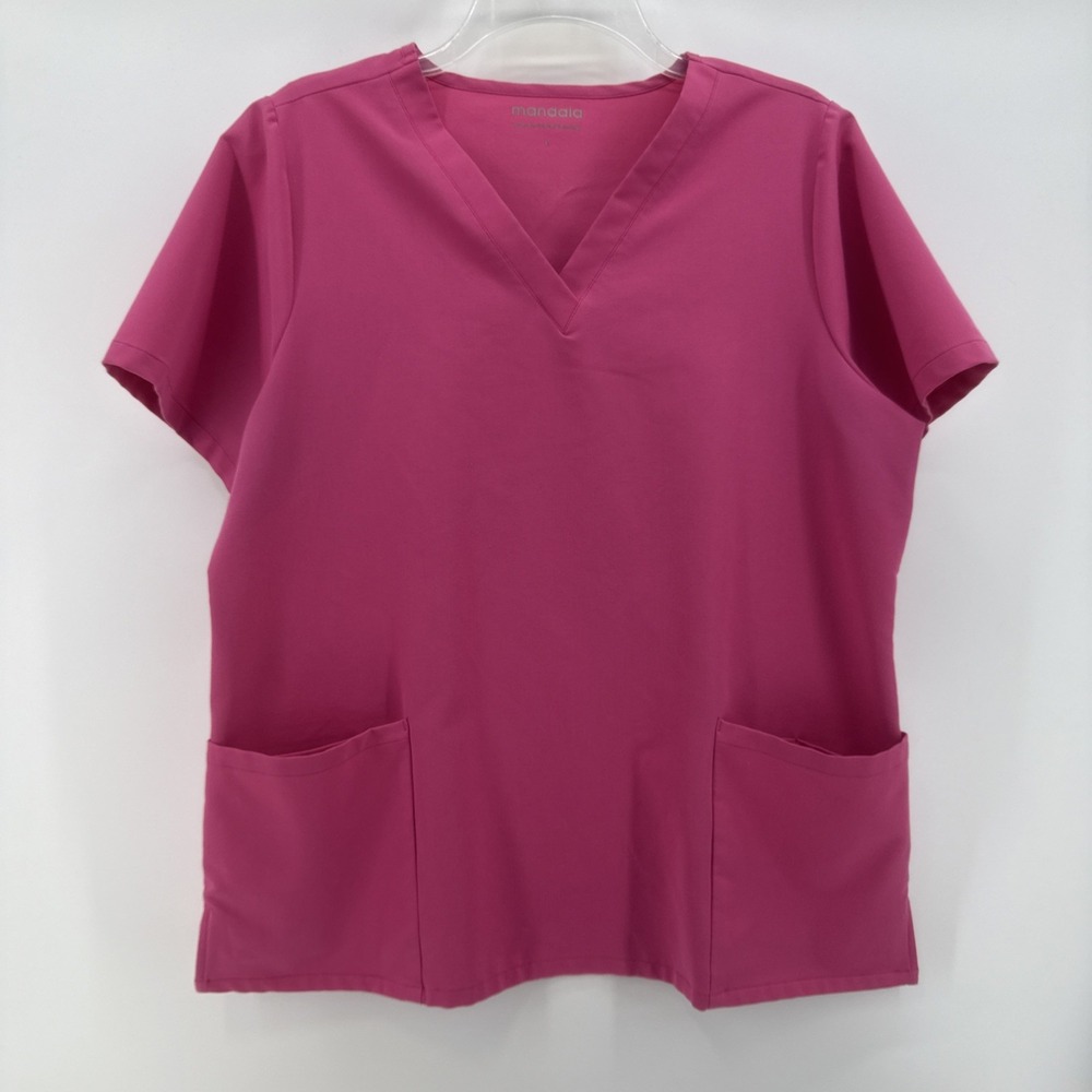Mandala Scrub‎ Top Size Large Womens Dusty Pink